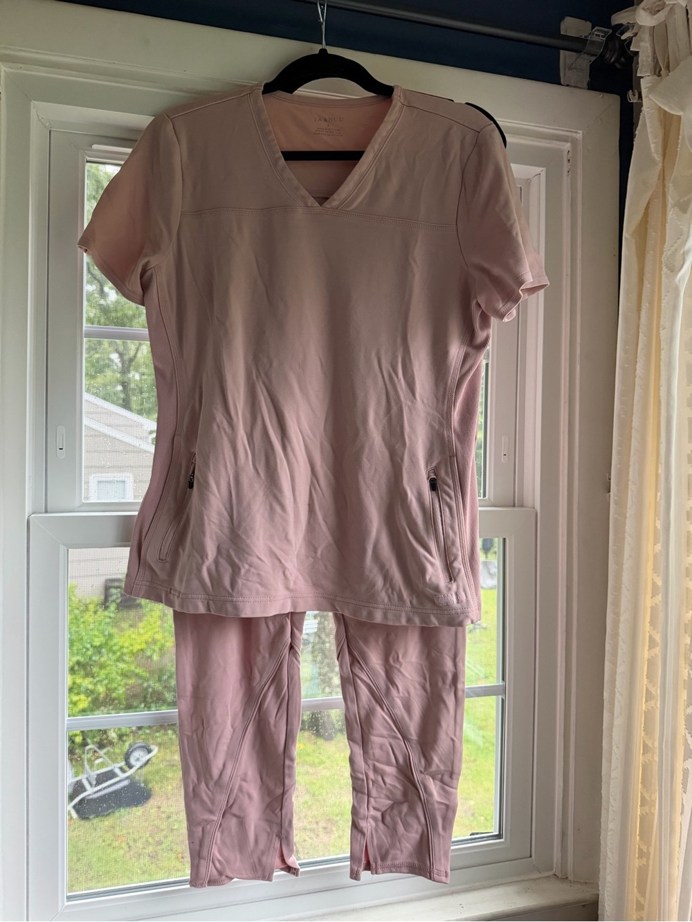 Jaanuu Dusty Pink Women’s Scrub Top & Pant Set